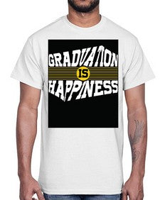 graduation is happiness 222#- graduation- Cotton Tee