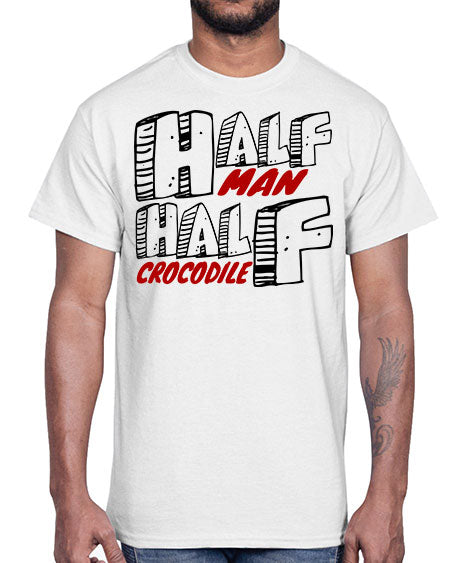 half man half crocodile- alligator- Cotton Tee