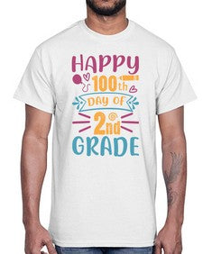 happy one hundredth day of second grade 249#- second grade- Cotton Tee