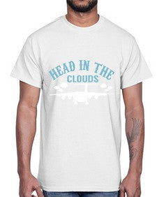 head in the clouds  18#- airplane- Cotton Tee