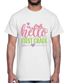 hello first grade 269#- first grade- Cotton Tee