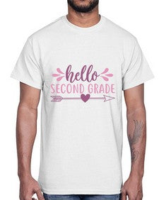 hello second grade 324#- second grade- Cotton Tee