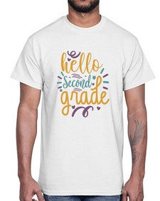 hello second grade 326#- second grade- Cotton Tee