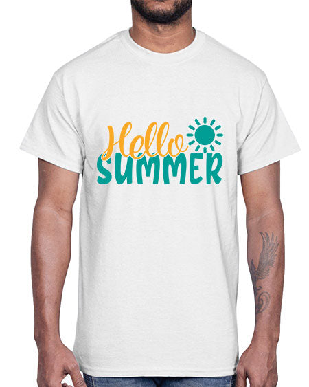 hello summer Style 98#- summer- Cotton Tee
