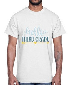 hello third grade 339#- third grade- Cotton Tee