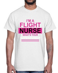 i am flight nurse what s 855#- nurse- Cotton Tee