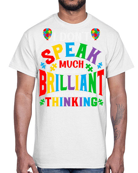 i dont speak much autism 91#- autism- Cotton Tee