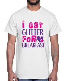 i eat glitter for breakfast 177#- unicorn- Cotton Tee
