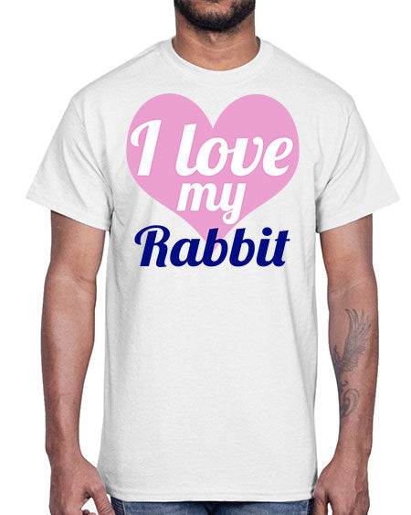 i love my rabbit- rabbit- Cotton Tee