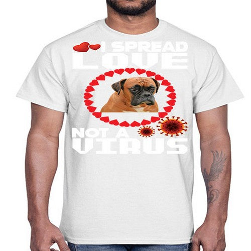i spread love not a virus shirt for boxer dog lovers 174#- dogs- Cotton Tee