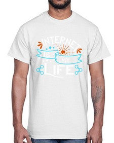 internet is my life 66#- internet- Cotton Tee