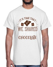 its time that we shared the chocolate 289#- chocolate- Cotton Tee