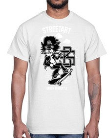 lets skate 726#- art pop art- Cotton Tee