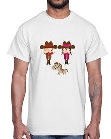 little cowboys 736#- western- Cotton Tee