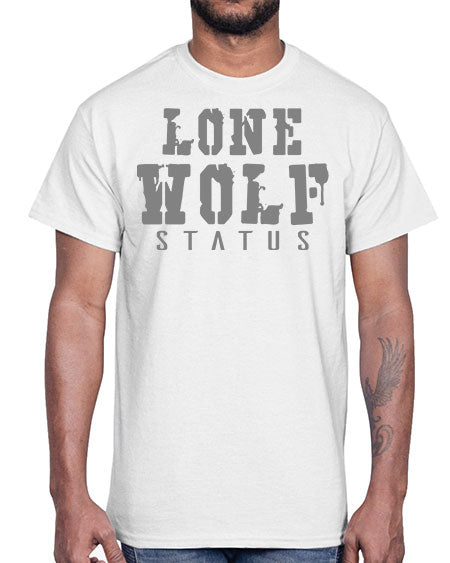 lone wolf status- wolf- Cotton Tee