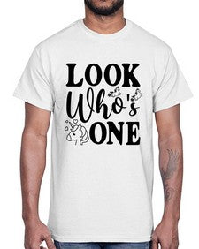look whos one 262#- unicorn- Cotton Tee