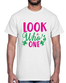 look whos one 263#- unicorn- Cotton Tee