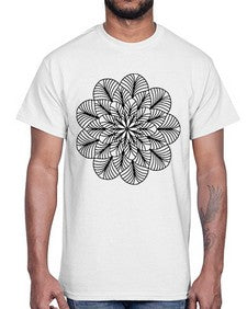 mandala 818#- mandala- Cotton Tee