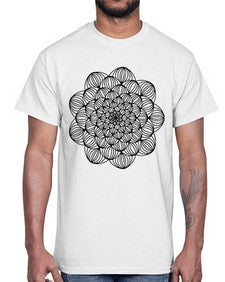 mandala 837#- mandala- Cotton Tee