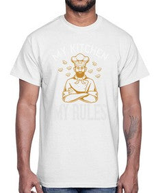 my kitchen my rules 353#- cooking- Cotton Tee