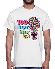 one hundred Day of School 563#- one hundred days- Cotton Tee