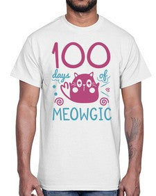 one hundred days of meowgic 570#- one hundred days- Cotton Tee