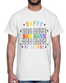 one hundred days of school 575#- one hundred days- Cotton Tee