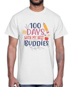 one hundred days with my best buddies 586#- one hundred days- Cotton Tee