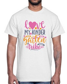 one hundred love my kinder garten tribe 593#- one hundred days- Cotton Tee