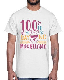 one hundredth day no probllama 597#- one hundred days- Cotton Tee