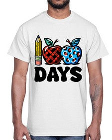 one hundredth day of school Apple 598#- one hundred days- Cotton Tee