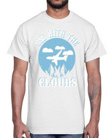 one with the clouds  34#- airplane- Cotton Tee