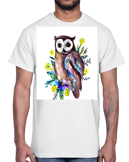 owl 14#- owl- Cotton Tee
