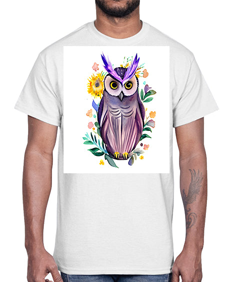 owl 7#- owl- Cotton Tee