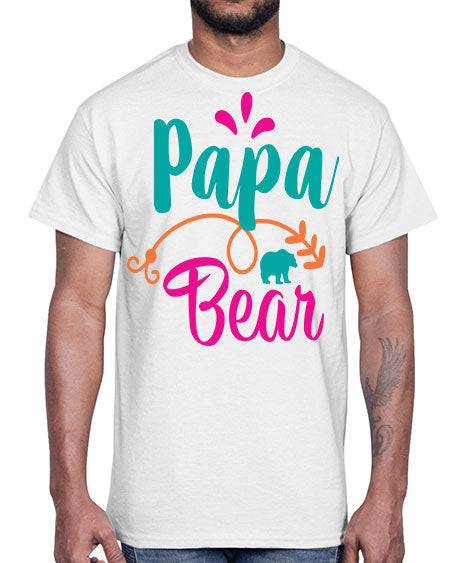 papa bear 213#- bears - animals- Cotton Tee