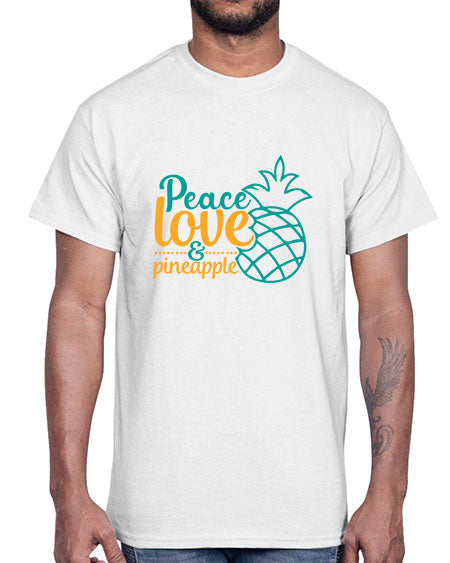 peace love pineapple Style 82#- summer- Cotton Tee