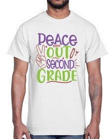 peace out second grade 640#- second grade- Cotton Tee