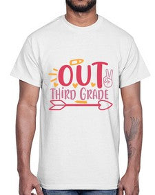 peace out third grade 646#- third grade- Cotton Tee