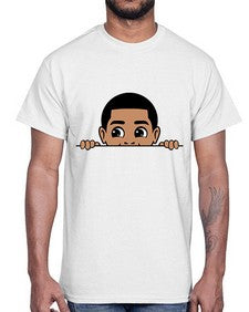 peekaboo boy 17#- black boys or men- Cotton Tee