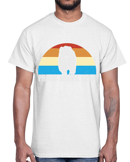 proud mama bear 237#- bears - animals- Cotton Tee