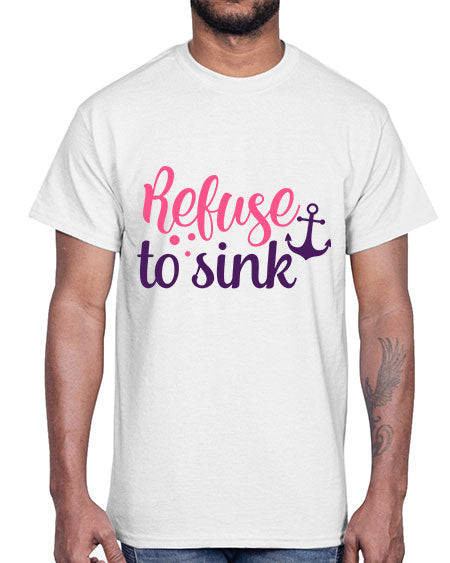 refuse to sink Style 4#- breast cancer- Cotton Tee