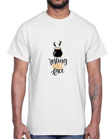 resting witch face 23#- witch- Cotton Tee