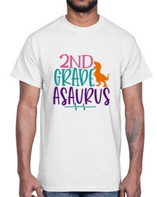 second grade asaurus 808#- second grade- Cotton Tee
