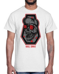 skull grave 1056#- art pop art- Cotton Tee