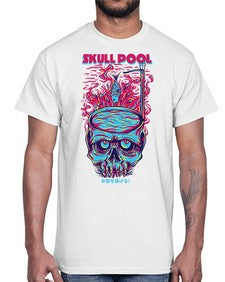 skull pool 1061#- art pop art- Cotton Tee