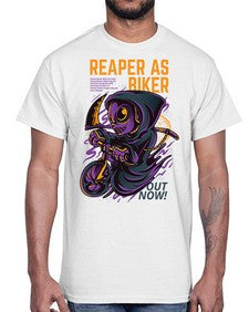source reaper as biker 1102#- art pop art- Cotton Tee