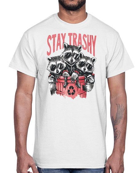 stay trashy 63#- raccoon- Cotton Tee