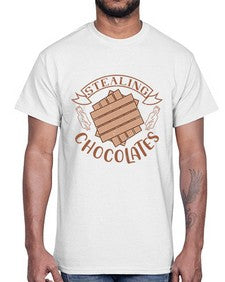 stealing chocolates 407#- chocolate- Cotton Tee