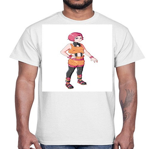 street girl wear orange outfit16#- anime- Cotton Tee