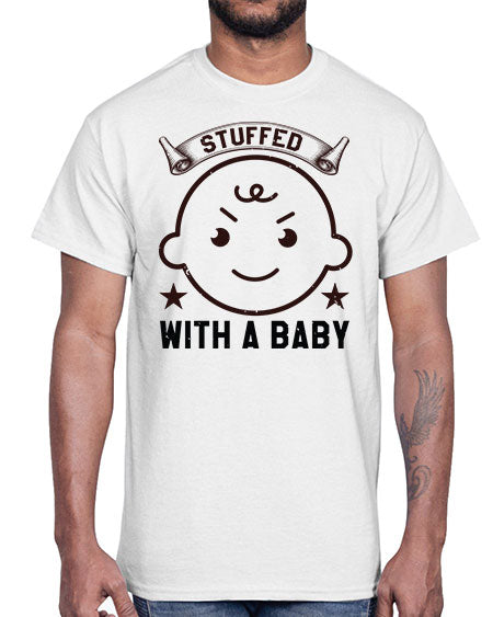 stuffed with a baby Style 210#- baby shower- Cotton Tee